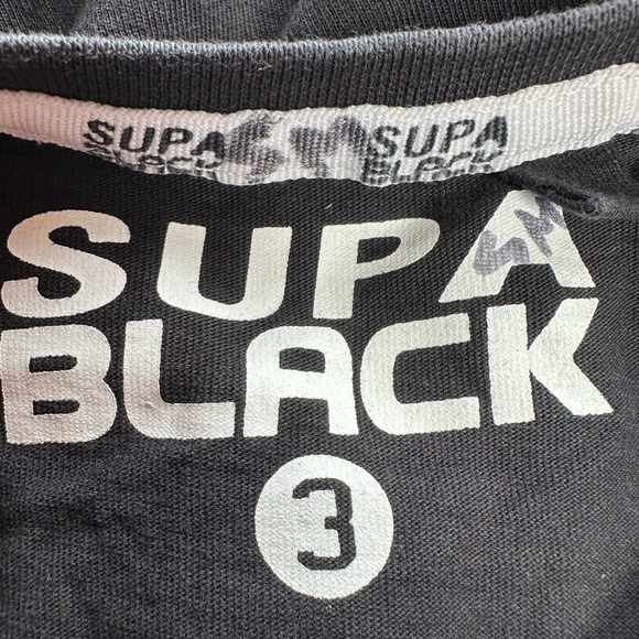 Supa Black Unisex 3T Short Sleeve Graphic Tee Shirt - Picture 4 of 5
